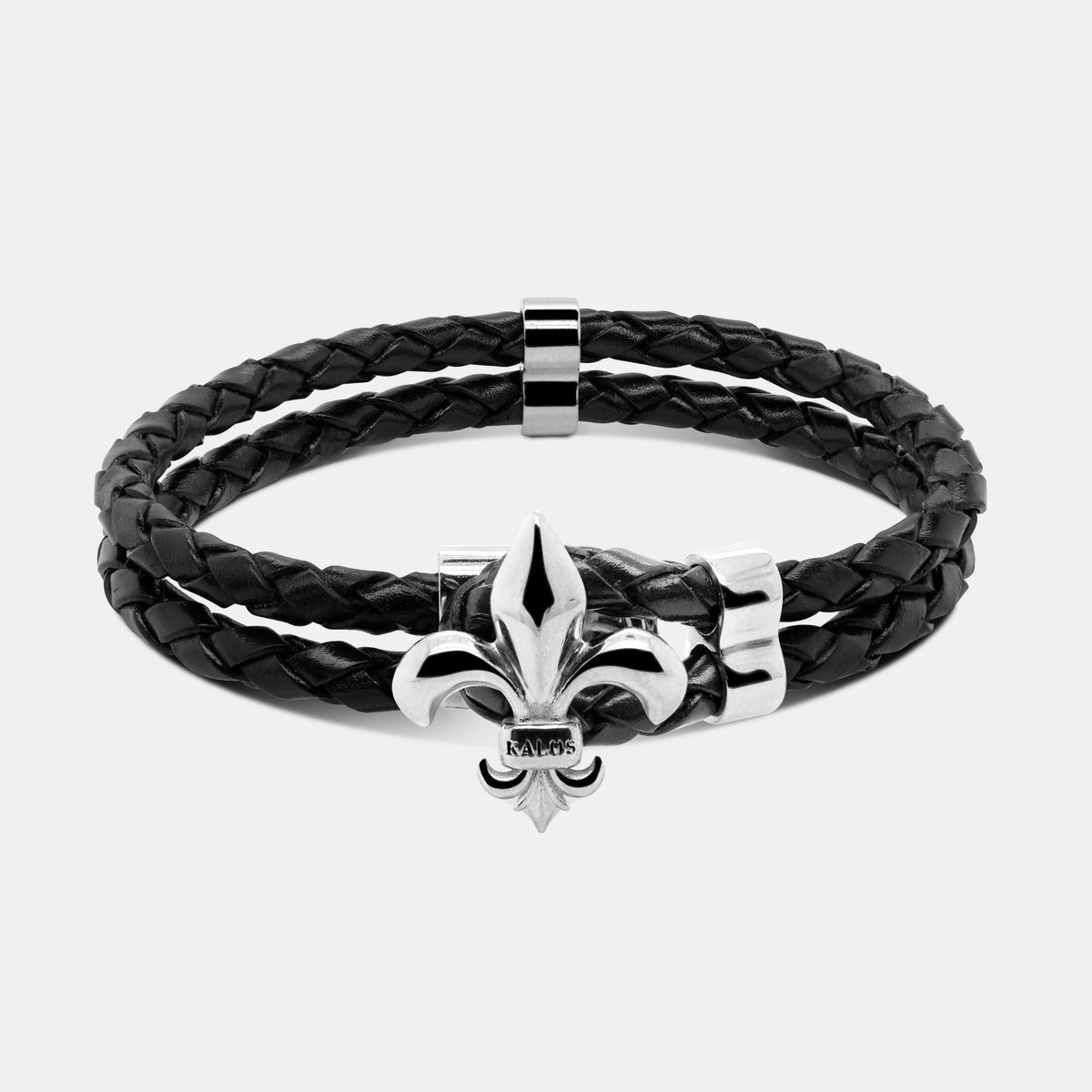 Bracelet Regalia en cuir tressé