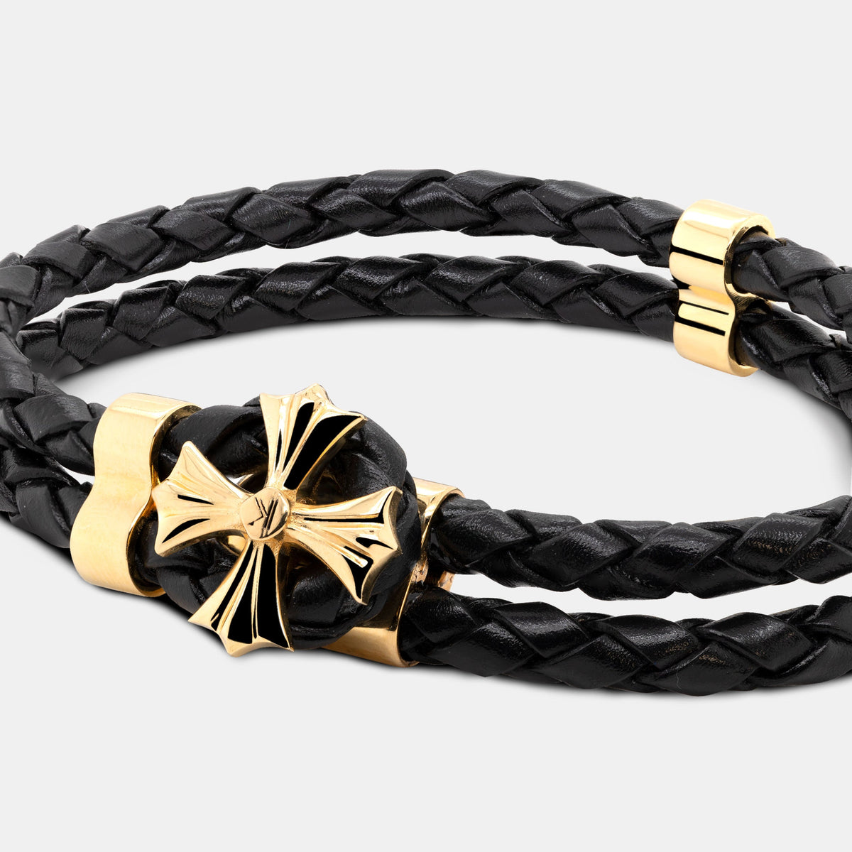 Bracelet Aeternam en cuir tressé