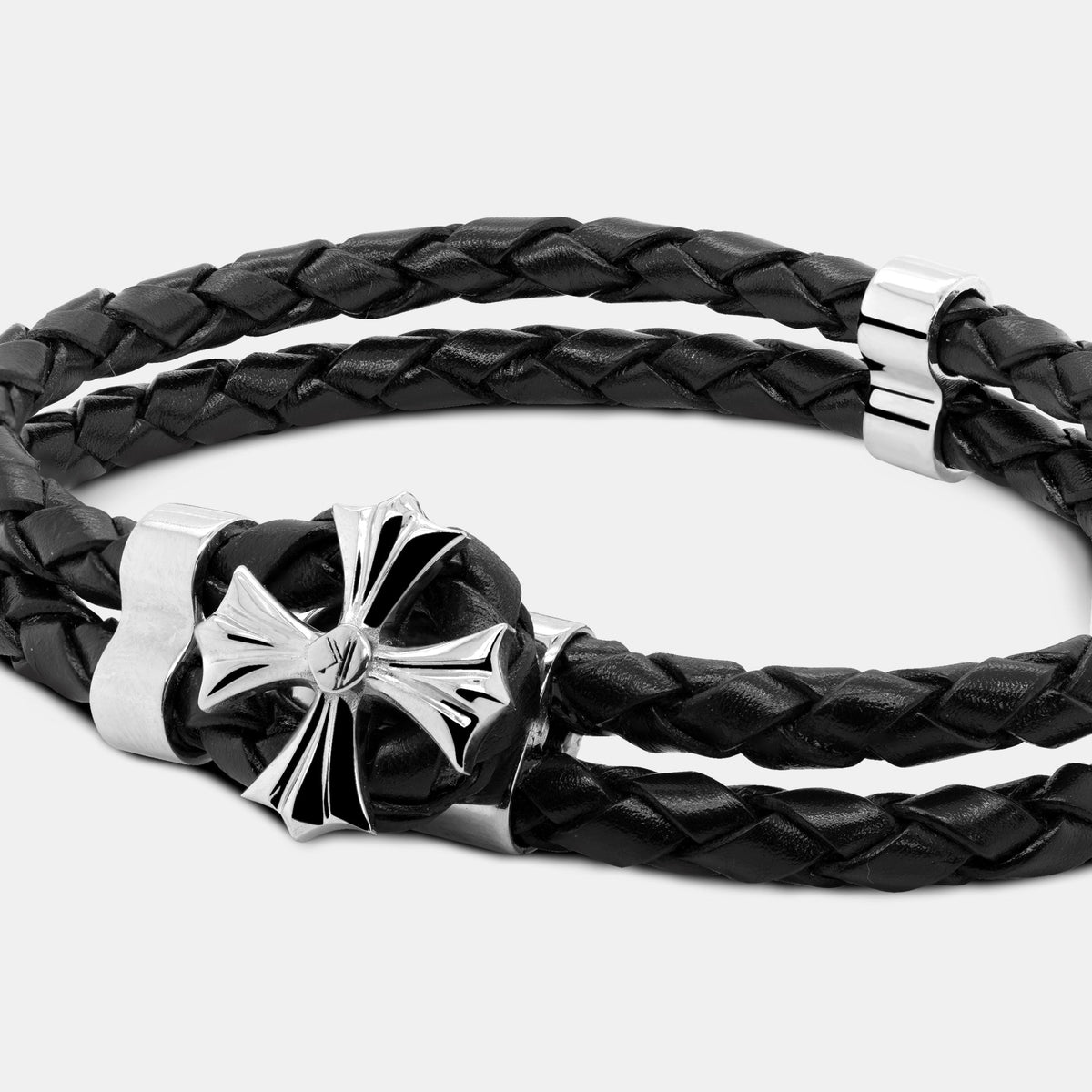 Bracelet Aeternam en cuir tressé