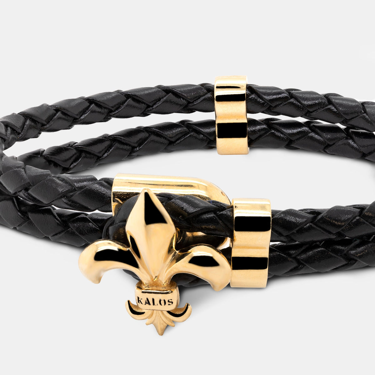 Bracelet Regalia en cuir tressé