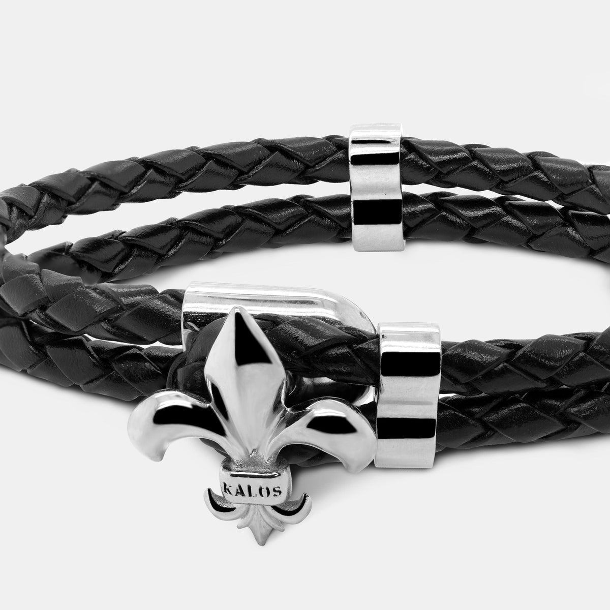 Bracelet Regalia en cuir tressé