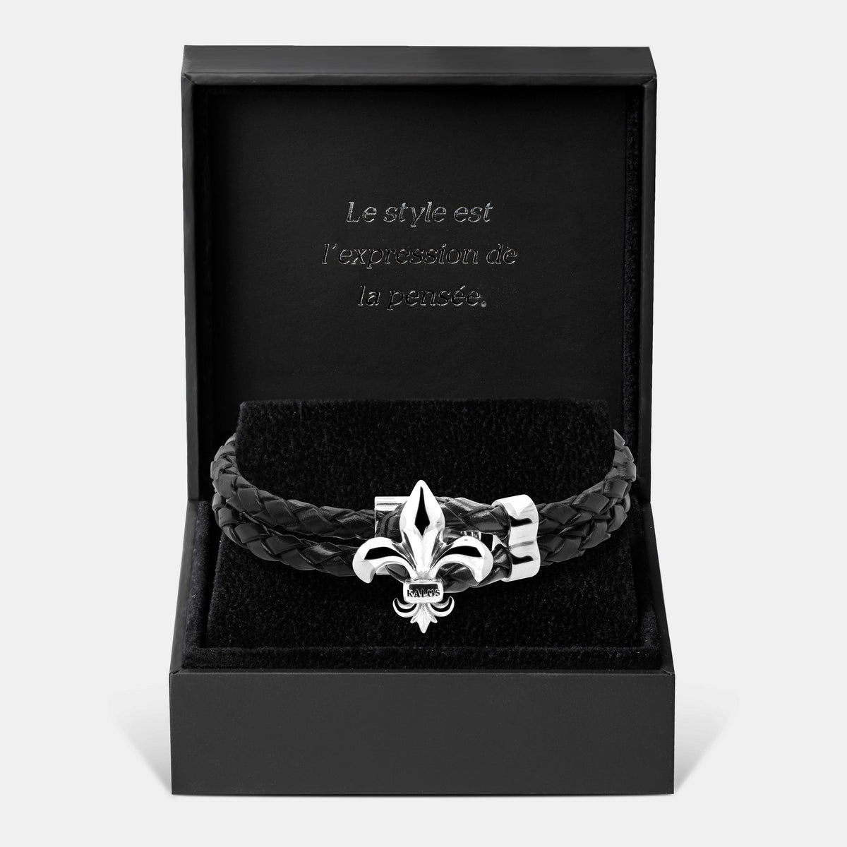 Bracelet Regalia en cuir tressé
